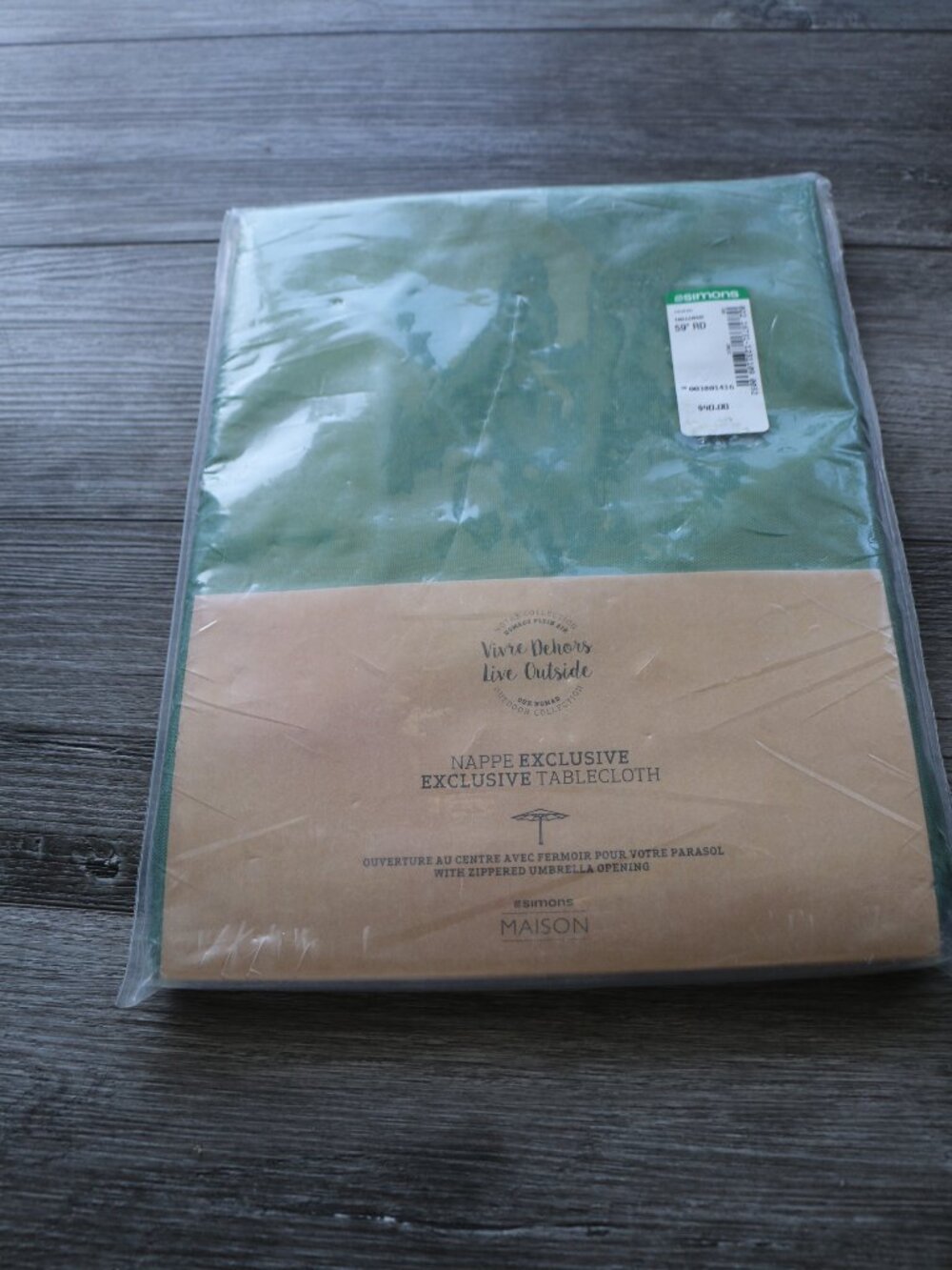 Simmons Green Patio Umbrella Cover Green size 59"